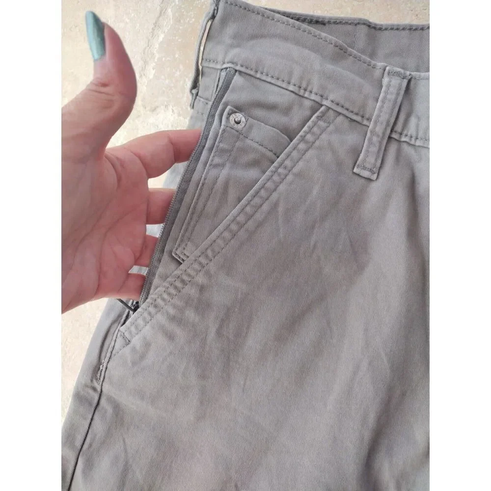 Levi's Jeans Men's 29WX30L Gray Twill‎ Athletic Zip Pocket Stretch Streight Leg